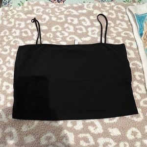 h&m black crop tank